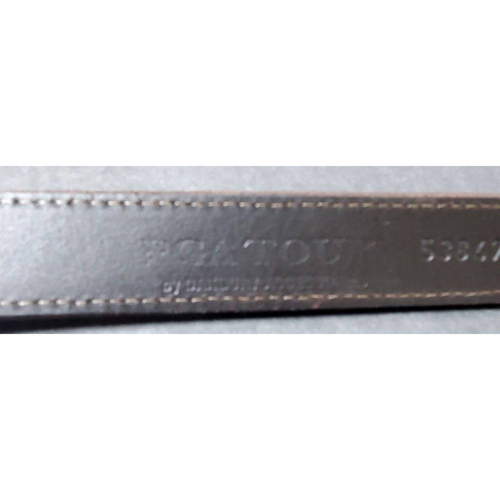 Vintage '98 PGA Tour Belt 538471 Brown Lizard Print Silver Concho MED 28/30 USA - Picture 13 of 16